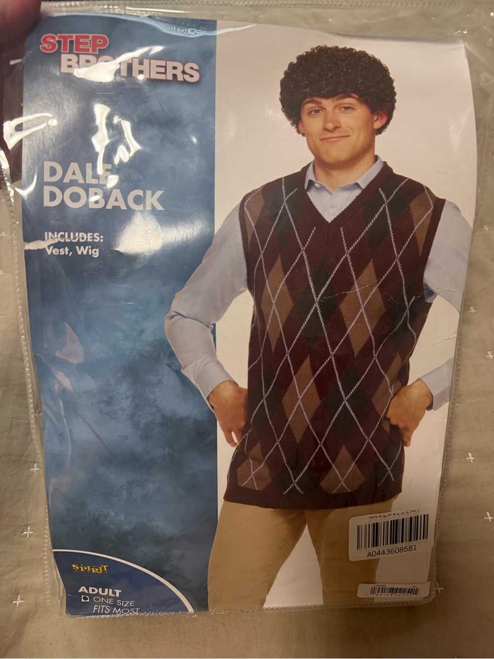 Spirit Argyle Knit Vest in Brown and Blue